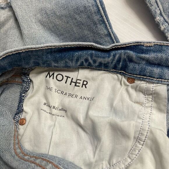 Mother The Scrapper Ankle Wicked Wild Calling Denim Jeans Size 29 - Picture 8 of 11
